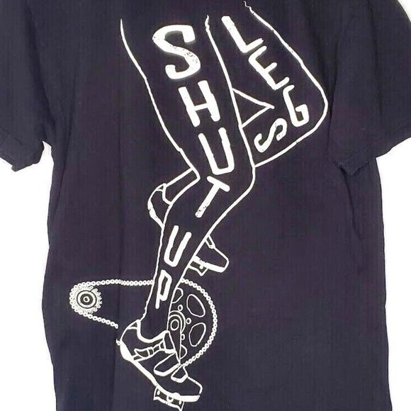 ClockWork Gears T Shirt M Black Legs Mens Unisex Graphic Shut Up Legs Medium - Picture 5 of 6